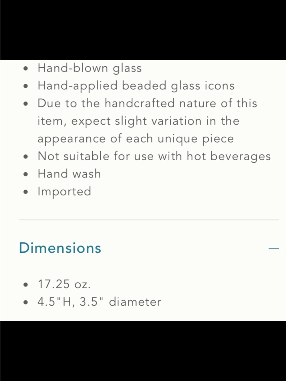 Anthropologie Iconic Hand Blown Drinking Glass. - Picture 6 of 6